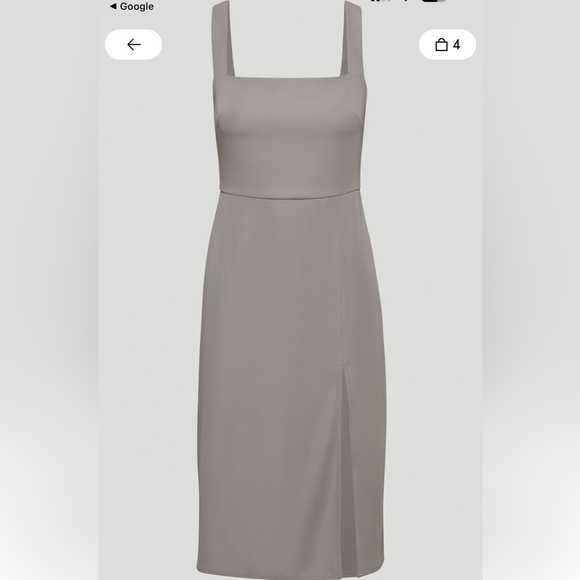 Aritzia Babaton '90s Slit Midi Dress Sz 10 - Picture 5 of 9